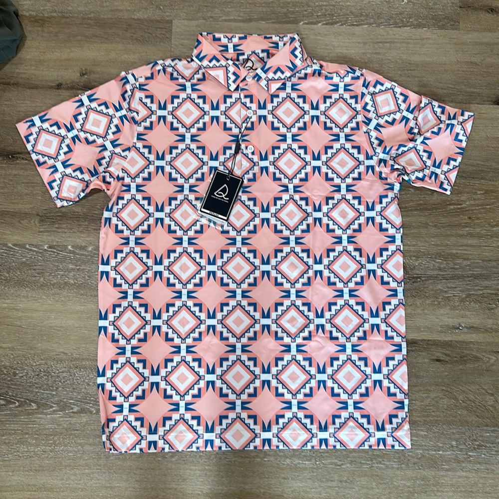 NWT men’s golf shirt. 4 way stretch. Moisture wicking. 50+UPF. Easy care.